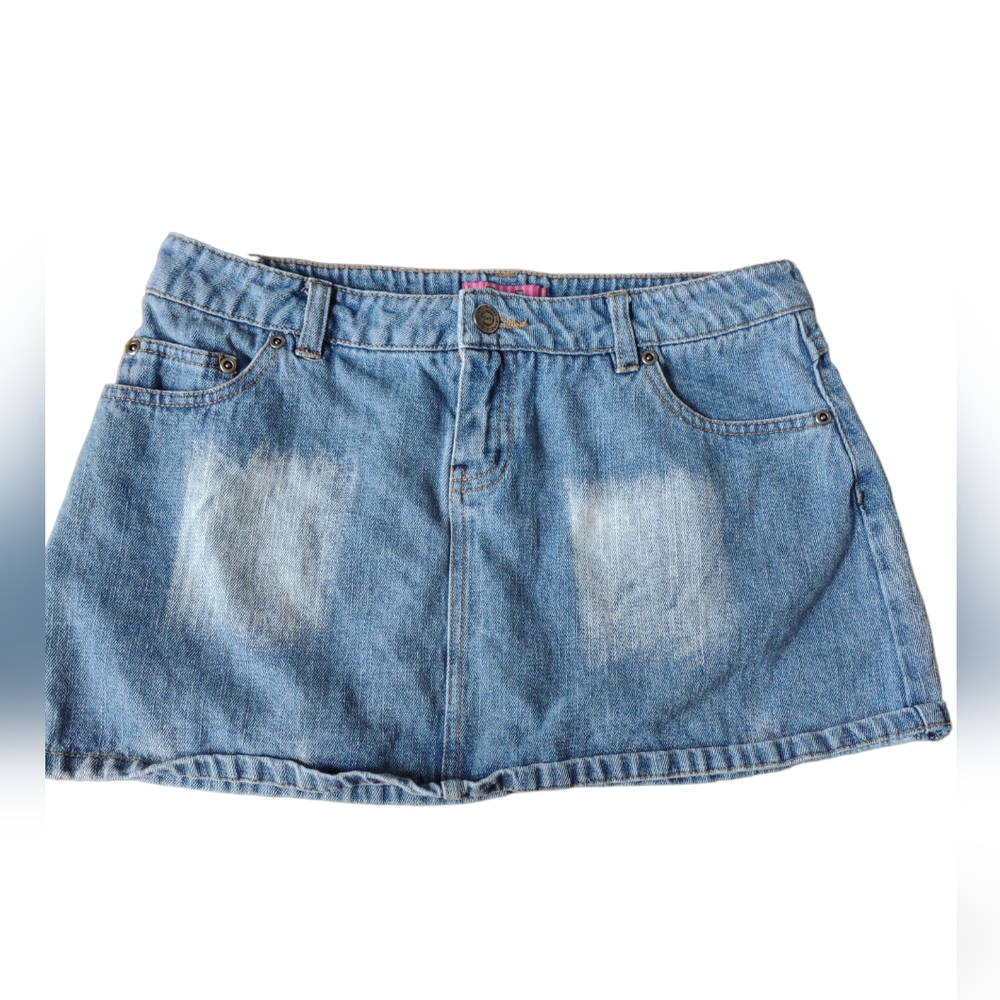 Deb Y2K denim Micro mini skirt Size 7 Festival Preppy Casual Indie Sleaze Grunge